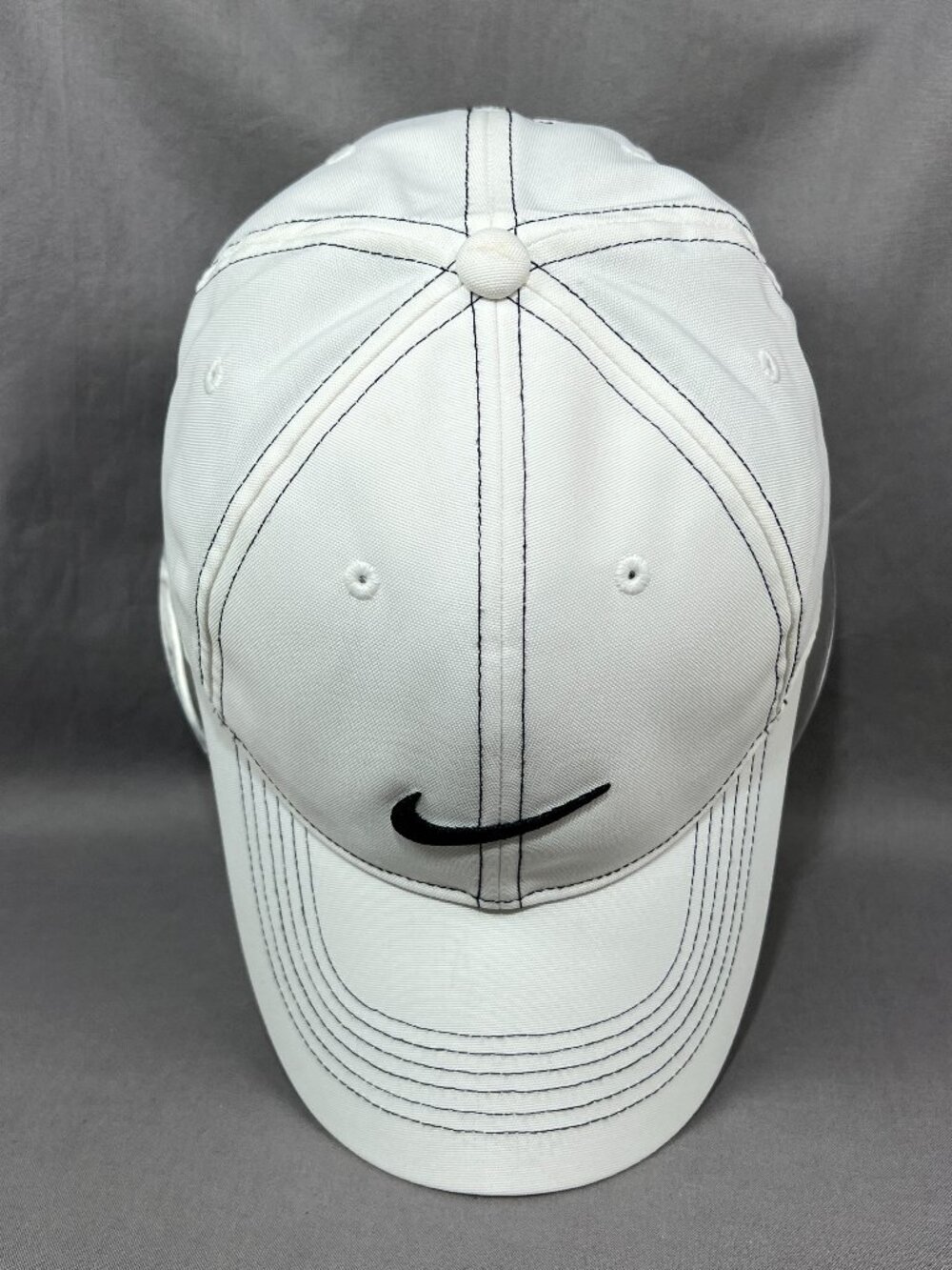 Nike Heritage86 Dri Fit Strapback Hat White Adjustable Swoosh Outdoor Golf Mens - Picture 7 of 15